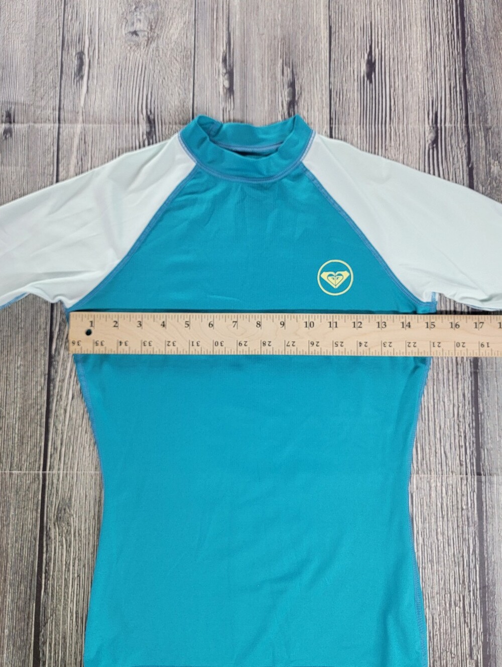 Roxy Sea Bound Rash Guard In Teal Mint - Picture 10 of 11